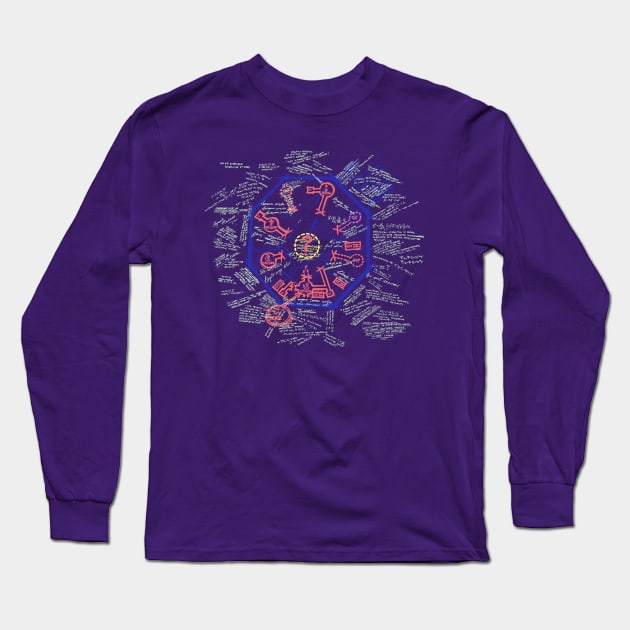 Blast Door Map Long Sleeve T-Shirt by cunningmunki